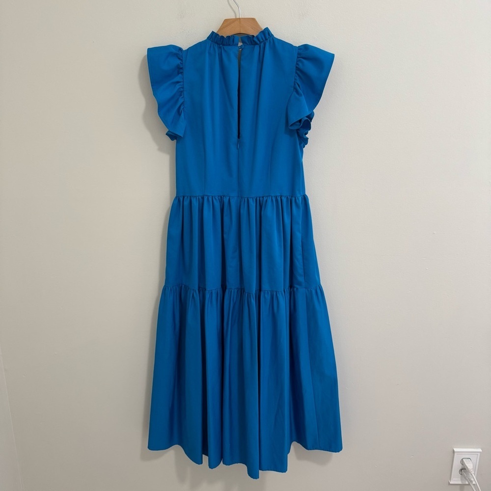 Antonio Melani NWT Royal Blue Tiered Midi Dress - Picture 10 of 11